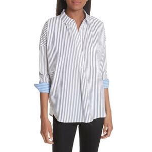 Joie Selinde Striped Popover Button Down Shirt